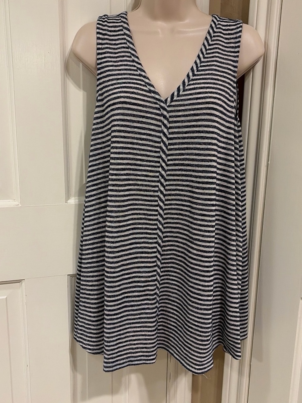 torrid Navy and White Striped Sleeveless Top